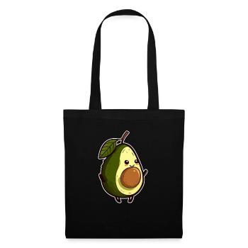 Avocado - Stoffbeutel - Schwarz - Vorne