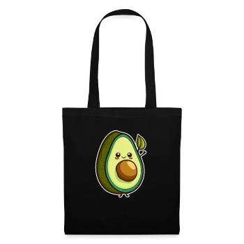 Avocado - Stoffbeutel - Schwarz - Vorne
