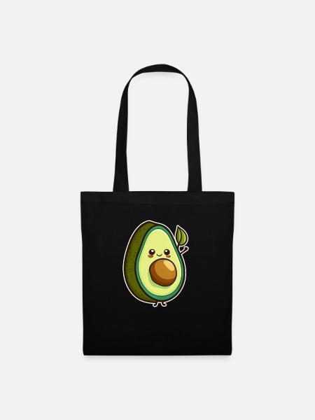 Avocado - Stoffbeutel - Schwarz