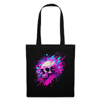 Vaporwave Skull Urban Aesthetic Pastel Goth Street - Stoffbeutel - Schwarz - Vorne