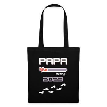 Papa 2023 loading... - Stoffbeutel - Schwarz - Vorne