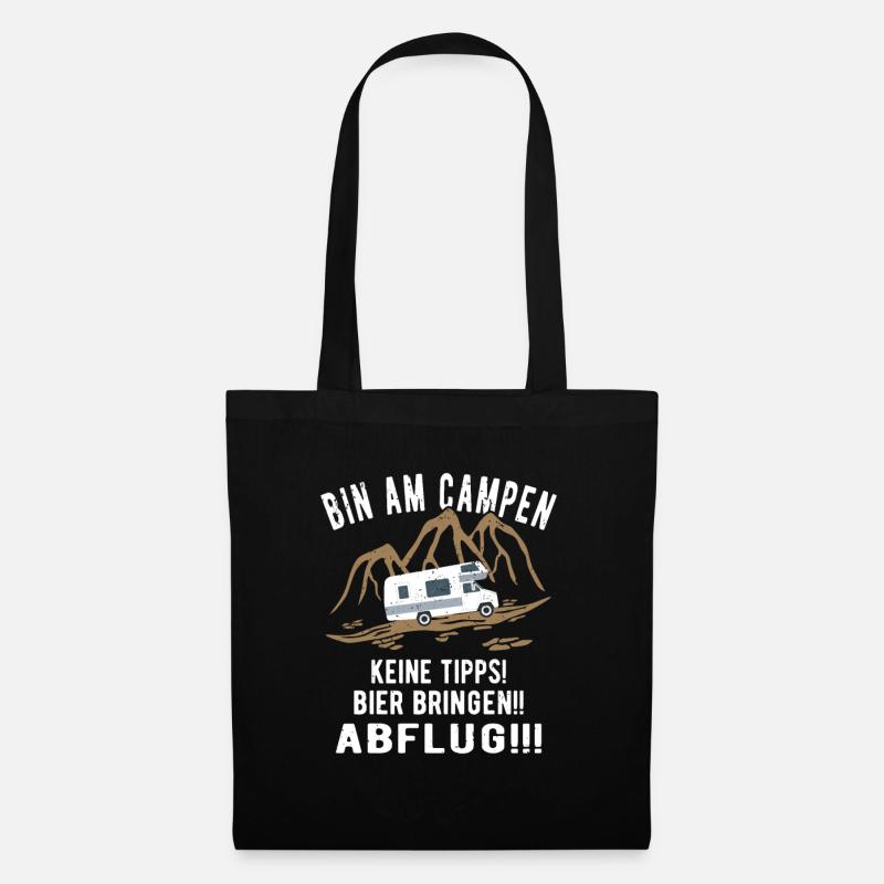 Wohnmobil Camping lustiger Spruch - Stoffbeutel - Schwarz