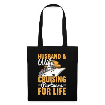 Croisière Croisière Vacances Croisière en famille - Sac en tissu - noir - Devant