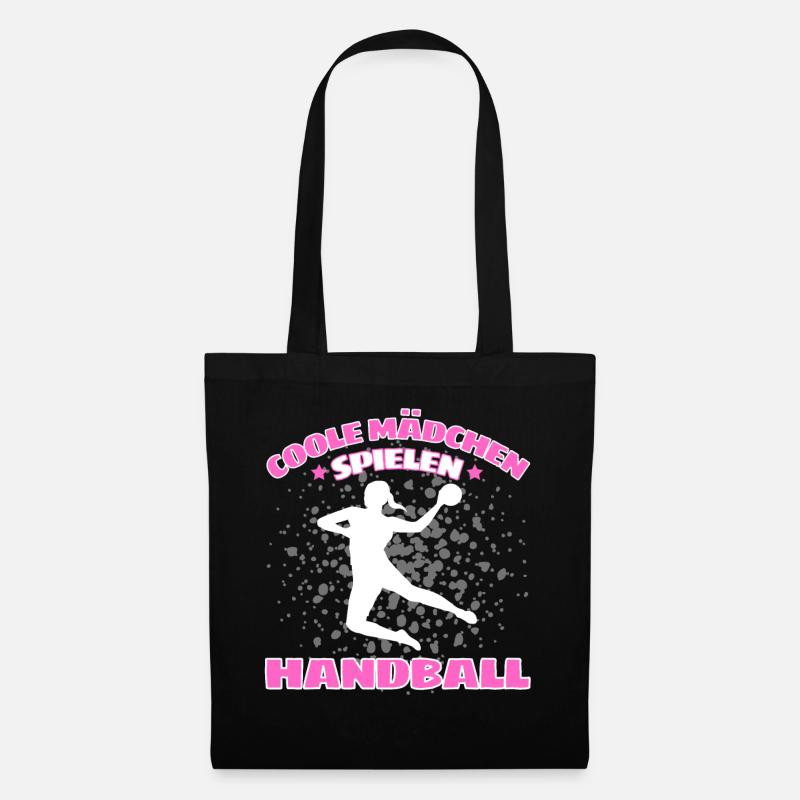 COOLE MÄDCHEN SPIELEN HANDBALL Handballer - Stoffbeutel - Schwarz