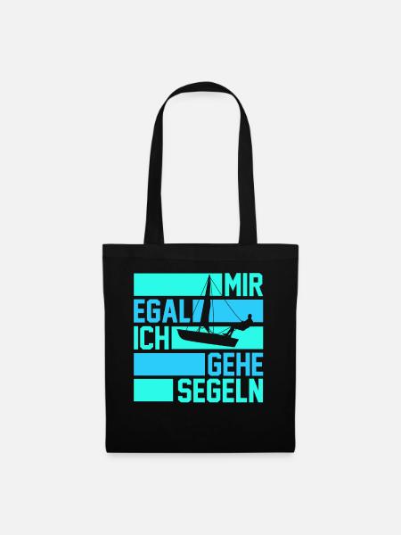 Segelboot Segler Segeln - Stoffbeutel - Schwarz