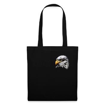 Weisskopfseeadler Vogel Grafik Design - Stoffbeutel - Schwarz - Vorne
