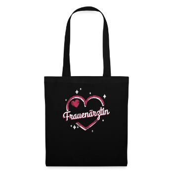 Frauenarzt Hebamme Frauenärztin - Stoffbeutel - Schwarz - Vorne