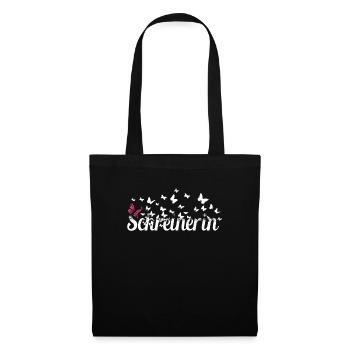 Steinmetz Kollegin Schmetterlinge Steinmetzin - Stoffbeutel - Schwarz - Vorne