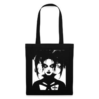Dark Art Occult Gothic Batcave Girl Post Punk Bat - Tote Bag - black - Front