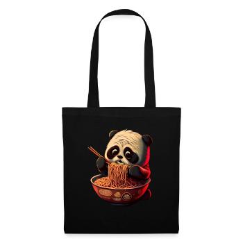 Mais d’abord ramen panda doux mange des ramen - Sac en tissu - noir - Devant