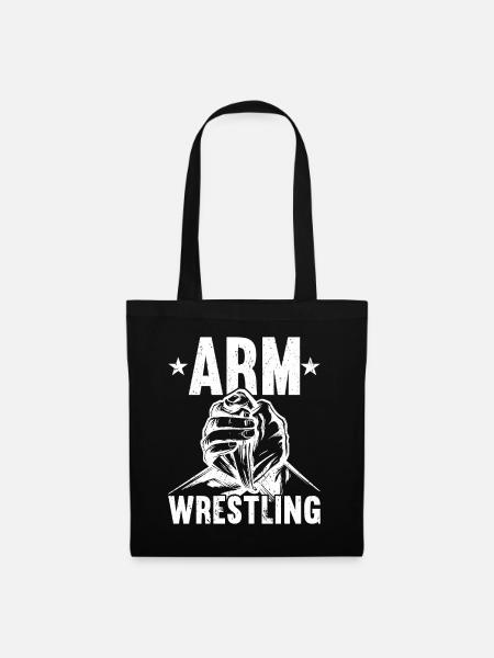 Armdrücken Armwrestling - Stoffbeutel - Schwarz