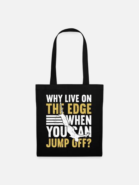 Bungee-Jump Bungee-Jumping - Stoffbeutel - Schwarz