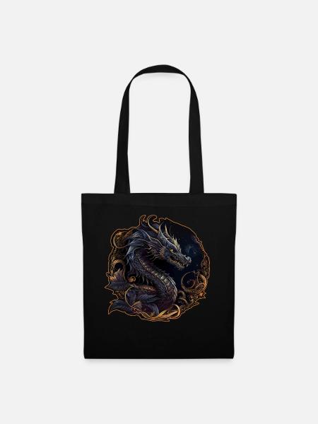 Year of The Dragon Chinese Astrology Horoscope Zod - Stoffbeutel - Schwarz