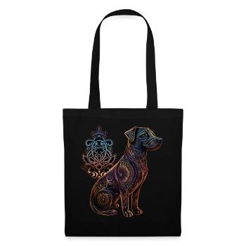 Astrologie du zodiaque chinois Chien Année lunaire - Sac en tissu - noir - Devant
