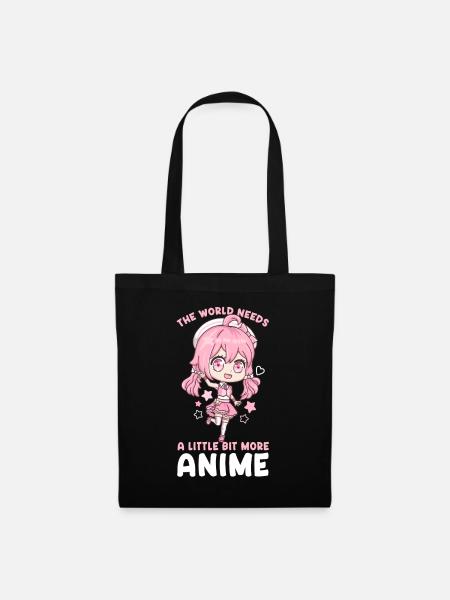 The World Needs A Little Bit More Anime I Kawaii - Tote Bag - black