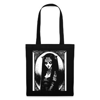 Dark Art Occult Gothic Batcave Girl Post Punk Bat - Tote Bag - black - Front