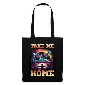 Astronaut Take Me Home für einen Kinder und - Stoffbeutel - Schwarz - Vorne