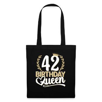 42nd birthday woman 42 years old 42nd 42er Queen - Tote Bag - black - Front