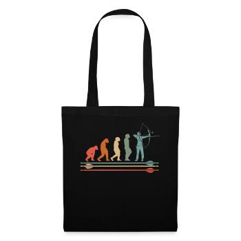 Bogenschütze Bogenschießen Evolution Vintage - Stoffbeutel - Schwarz - Vorne