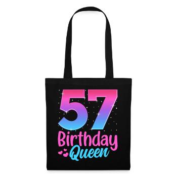 Birthday Queen 57 Geburtstag - Tote Bag - black - Front