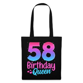 Birthday Queen 58 Geburtstag - Tote Bag - black - Front