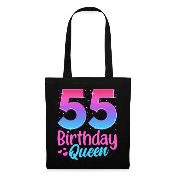 Anniversaire Reine 55 Geburtstag - Sac en tissu - noir - Devant
