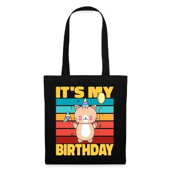 C’est mon design d’anniversaire pour la fête d’anniversaire - Sac en tissu - noir - Devant