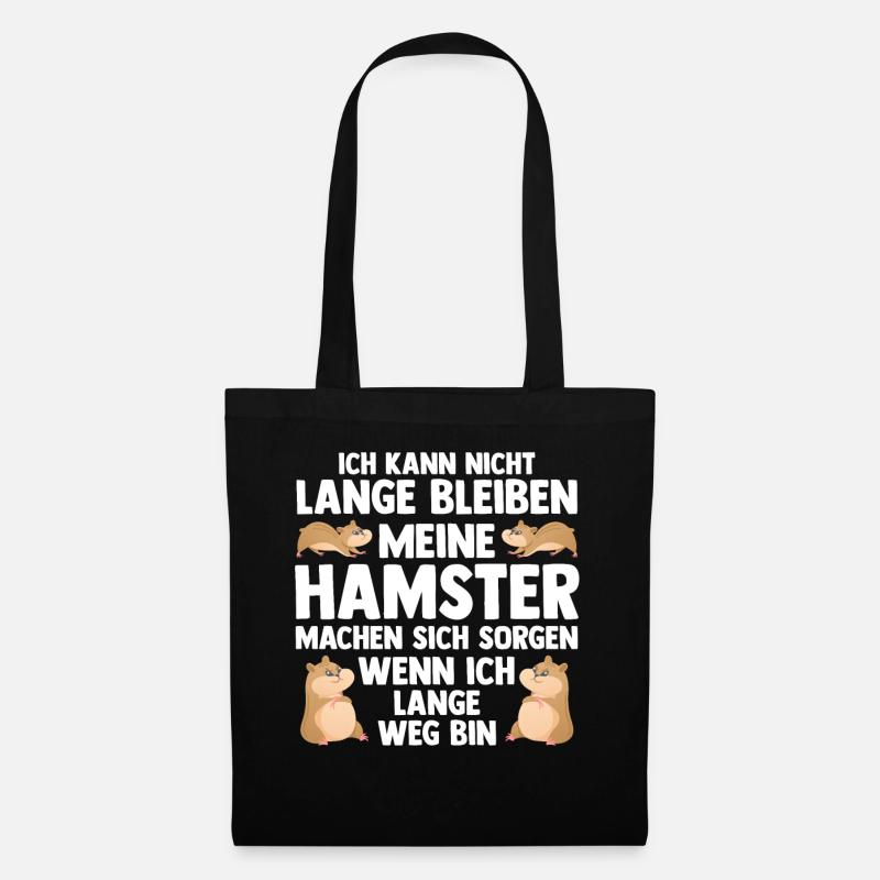 Nagetier Hamsterbesitzer Hamster - Stoffbeutel - Schwarz
