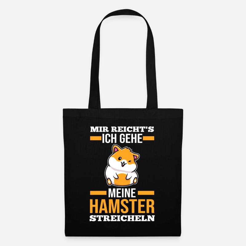 Nagetier Hamsterbesitzer Hamster - Stoffbeutel - Schwarz
