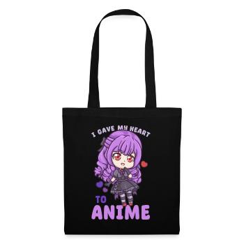 J’ai donné mon cœur à l’anime I manga kawaii otaku - Sac en tissu - noir - Devant