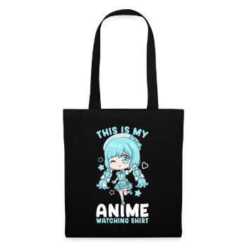 This Is My Anime Watching Shirt I Kawaii Otaku - Stoffbeutel - Schwarz - Vorne