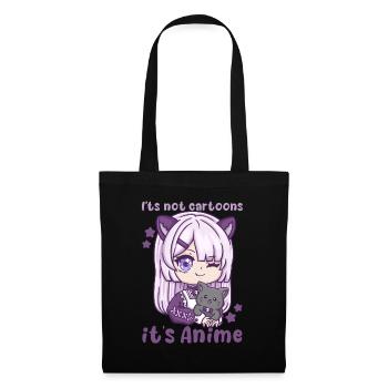 It's Not Cartoons It' Anime I Chibi Kawaii Otaku - Tote Bag - black - Front