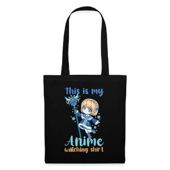 This Is My Anime Watching Shirt I Kawaii Otaku - Stoffbeutel - Schwarz - Vorne