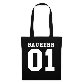 Bauherr - Stoffbeutel - Schwarz - Vorne