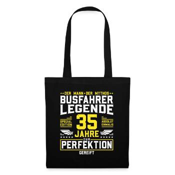 Busfahrer Legende - 35 Jahre Geburtstag Geschenk - Stoffbeutel - Schwarz - Vorne