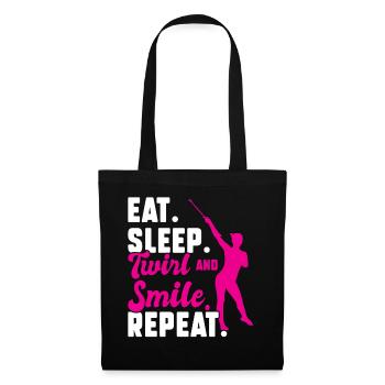 Twirl And Smile - Baton Twirler - Tote Bag - black - Front