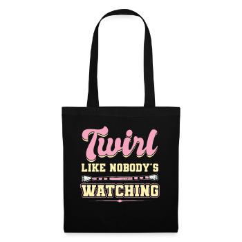 Twirl Like Nobody's Watching - Baton Twirler - Stoffbeutel - Schwarz - Vorne