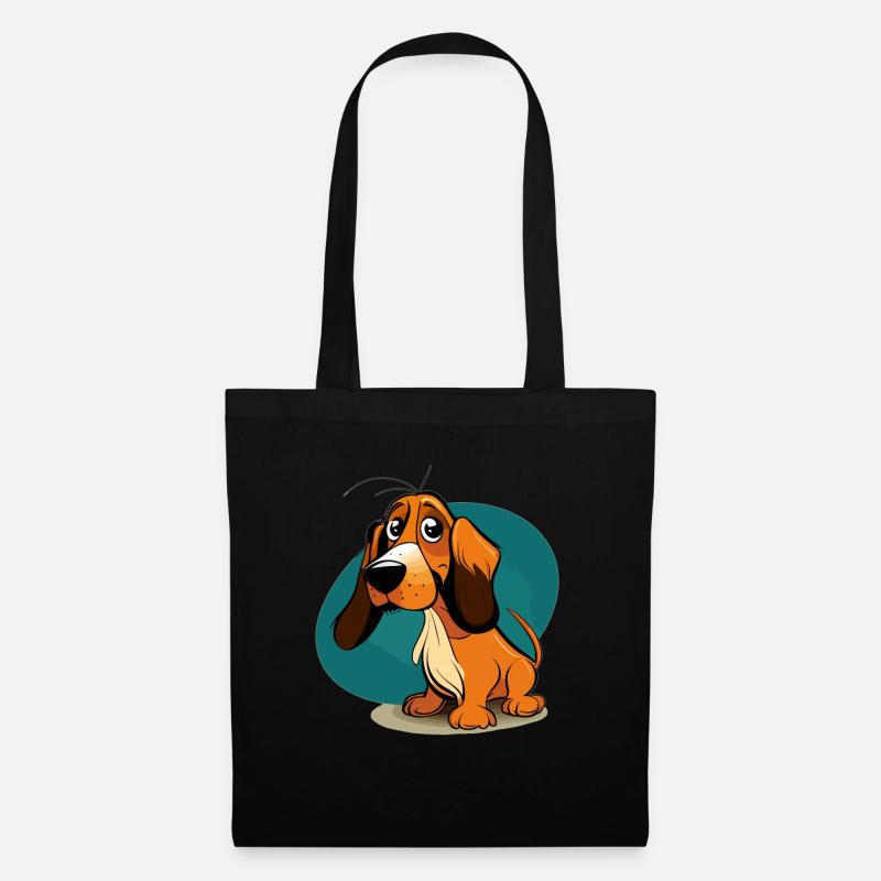 Hund im comic style - Stoffbeutel - Schwarz