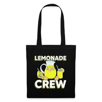 Stand de limonade citron - Sac en tissu - noir - Devant