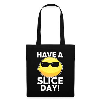 Stand de limonade citron - Sac en tissu - noir - Devant