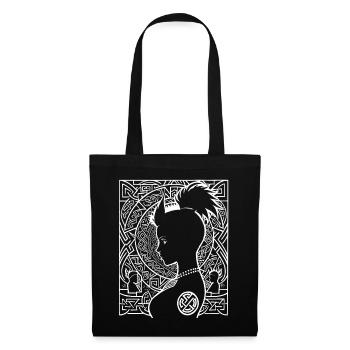 Fantasy Post Punk Celtic Tribal Art Batcave Girl - Tote Bag - black - Front