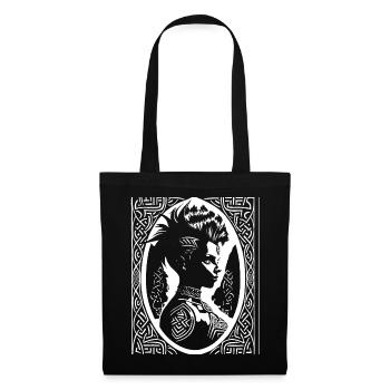Fantasy Post Punk Celtic Tribal Art Batcave Girl - Tote Bag - black - Front