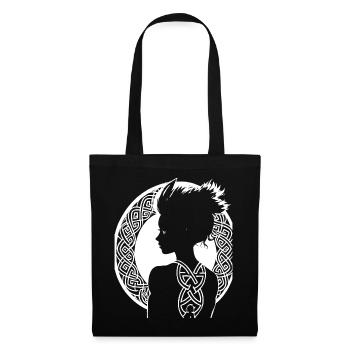 Fantasy Post Punk Celtic Tribal Art Batcave Girl - Tote Bag - black - Front