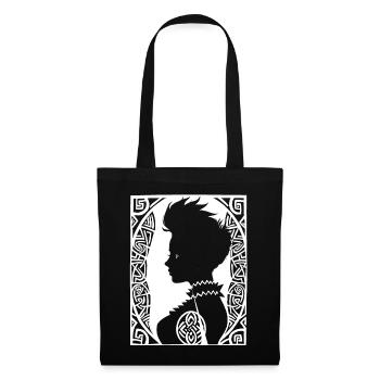Fantasy Post Punk Celtic Tribal Art Batcave Girl - Tote Bag - black - Front