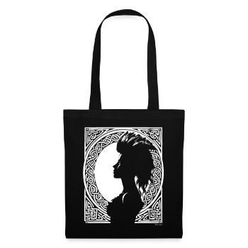 Fantasy Post Punk Celtic Tribal Art Batcave Girl - Sac en tissu - noir - Devant
