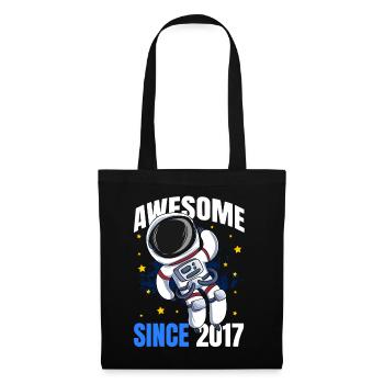 Génial depuis 2017 - 6ème anniversaire d’astronaute - Sac en tissu - noir - Devant