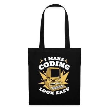 I Make Coding Look Easy Developer Coder - Stoffbeutel - Schwarz - Vorne
