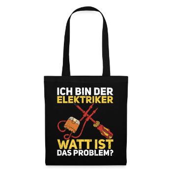 Elektriker - Stoffbeutel - Schwarz - Vorne