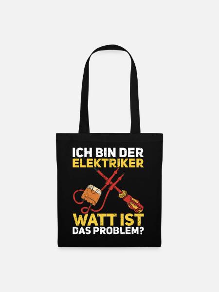 Elektriker - Stoffbeutel - Schwarz