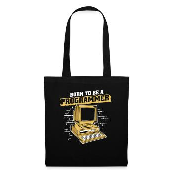 Né pour être un programmeur Développeur Coder - Sac en tissu - noir - Devant
